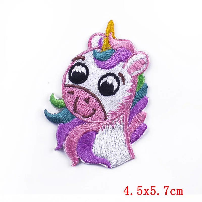 Prajna Cartoon Unicorn Koala Patch Stripe Embroidered Patches for Kid Clothes Owls Stickers Badges Cute Parches Iron on | Дом и сад