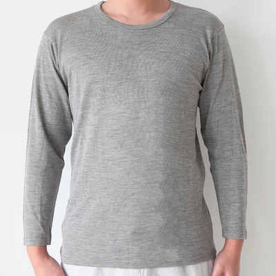 2019 Мужской базовый слой из мериносовой шерсти среднего веса топ с вырезом