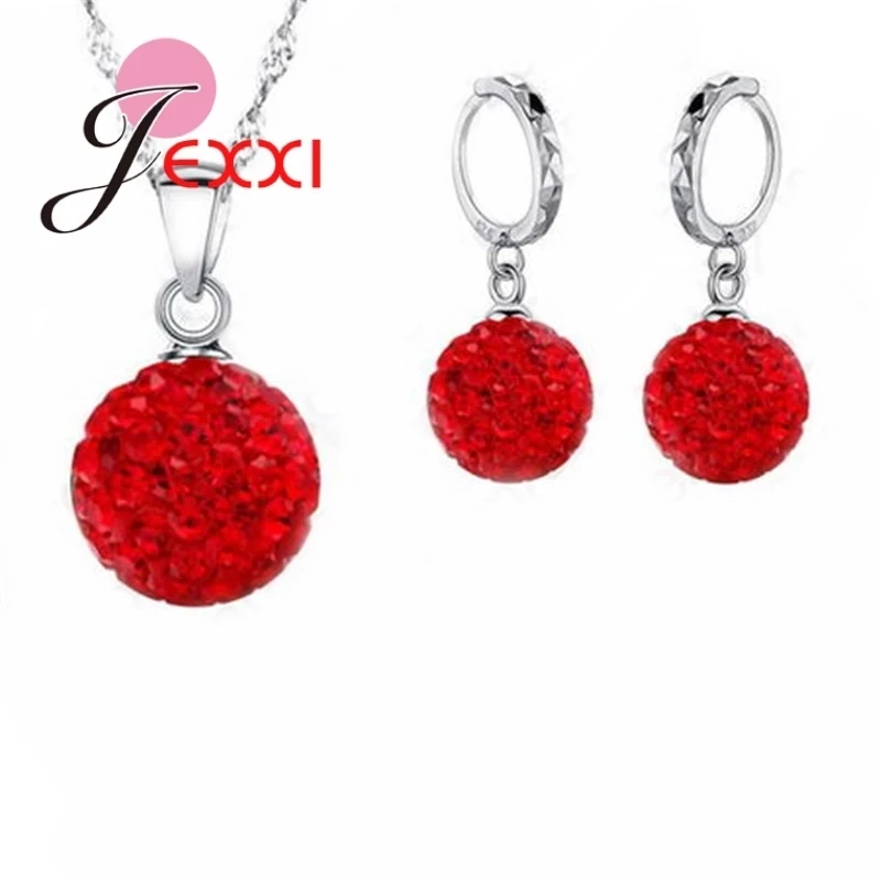 Женский ювелирный комплект свадебные наборы из серебра 925 пробы с кулоном в виде