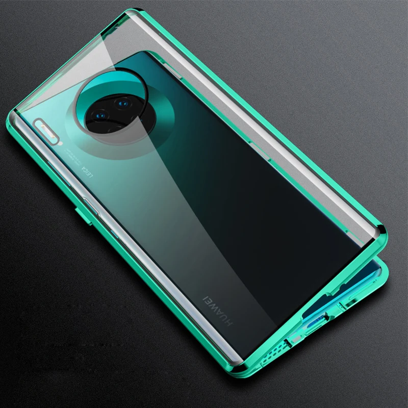 Магнитный чехол для телефона huawei mate 30 Pro 360 полный защитный s Закаленное стекло