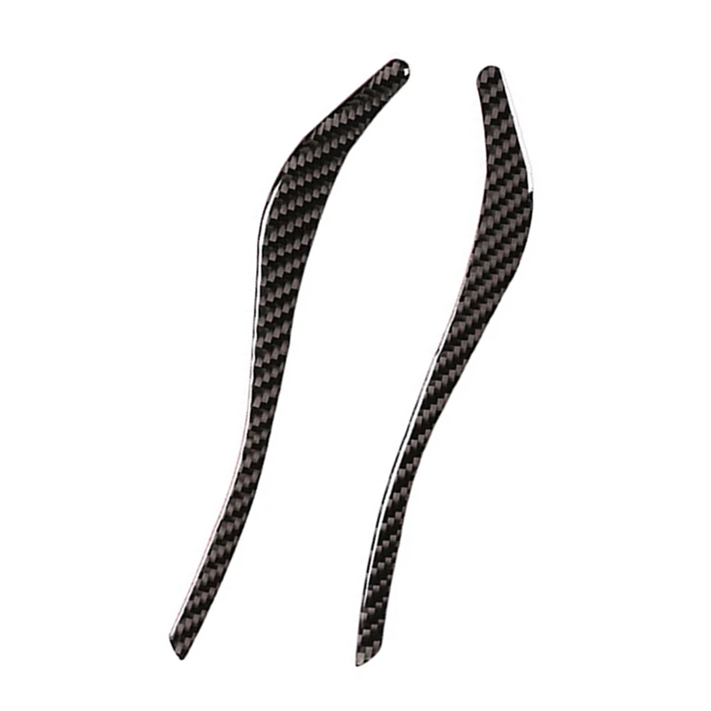 

1 Pair Real Carbon Fiber Car Steering Wheel Trim Strip Protector Cover Decoration Stickers for Nissan X-Trail 2014-2018