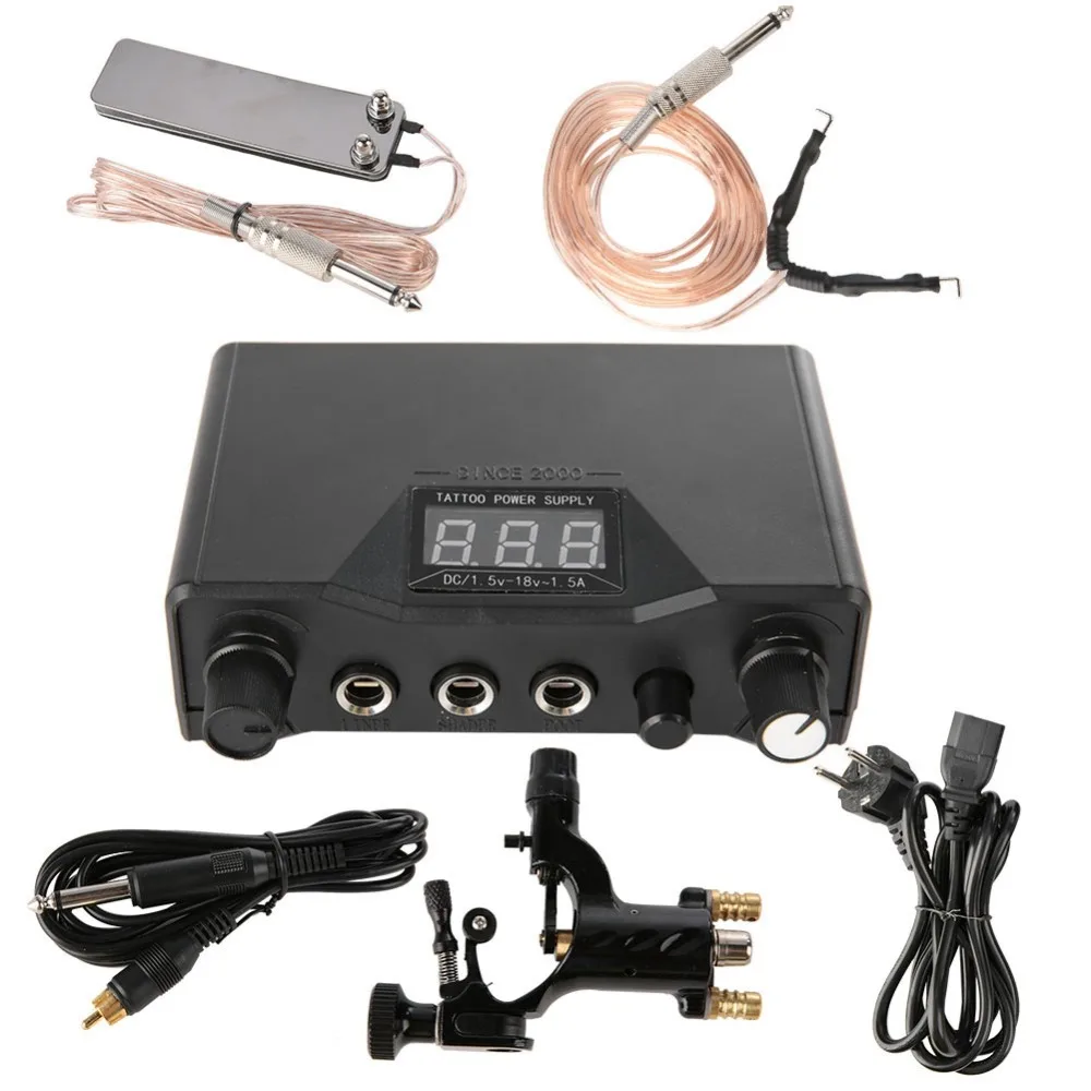 Двойной источник питания RCA Интерфейс комплект для тату стрекоза роторная машина