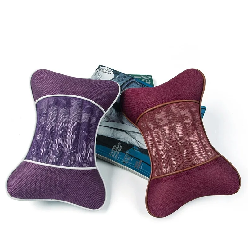 2Pcs/Set 6Colors Upscale Cotton Breathable Hi-Quality Car Neck Pillow Headrest Mesh Auto Universal Cushion Car-styling NEW Hot | Автомобили