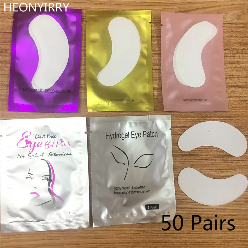 100 пар одноразовых накладок на глаза бумажные патчи для ресниц накладки под