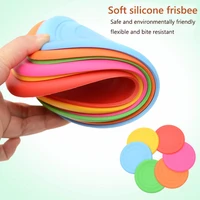 2021 new funny silicone flying saucer dog cat toy dog game flying discs resistant chew puppy training interactive pet supplies