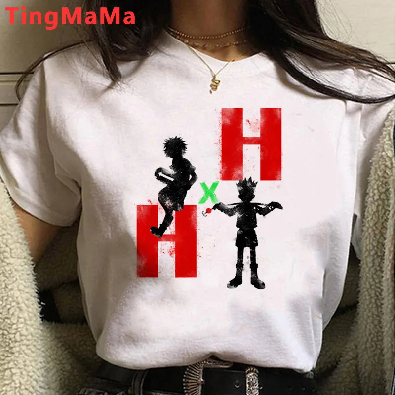 HISOKA MOROW футболки с графическими принтами для мужчин Kawaii летние топы Футболка