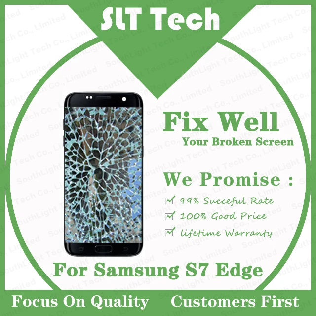 Ремонт оригинальный Amoled дисплей обслуживание для Samsung Galaxy S7 Edge G935F ЖК экран с