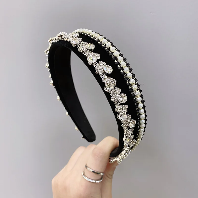 Корейская цветочная ткань большой бант ободки для волос с кроличьими ушками