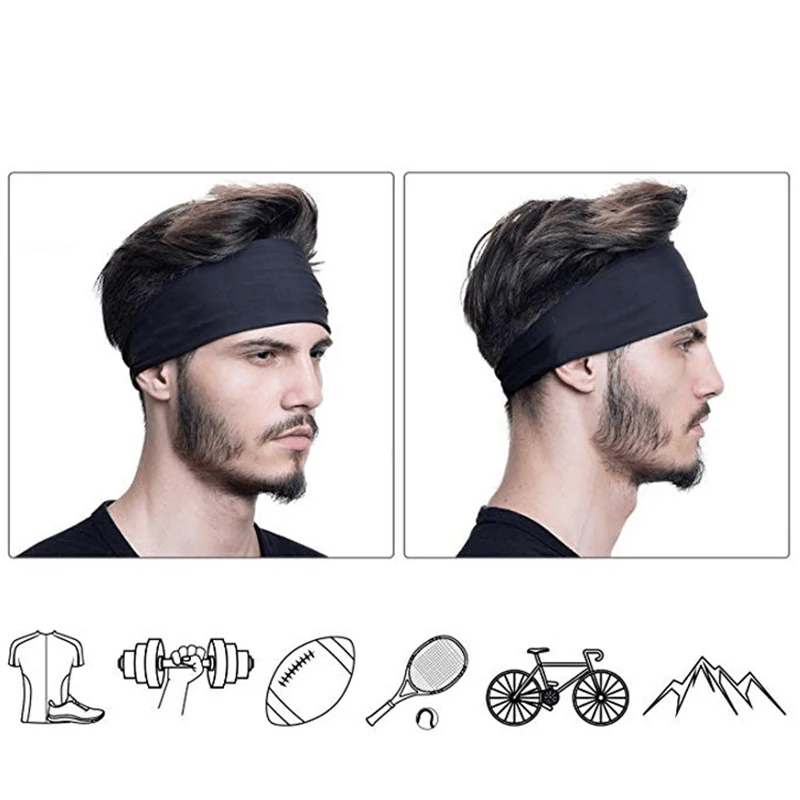 Спортивная повязка для бега фитнес-лента волос йоги впитывающая Пот мужчин и