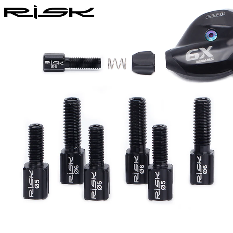 RISK 2PCS Bicycle Thumb Shifter Adjuster Screw Bolts For MTB Road Bike Fine adjustment of shifting Cable adjustable Bolt M5/M6