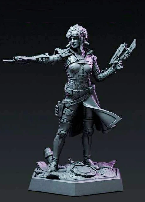 

1/24 75mm 1/18 100mm Resin Model Space Girl Soldier Figure Unpainted No Color RW-540