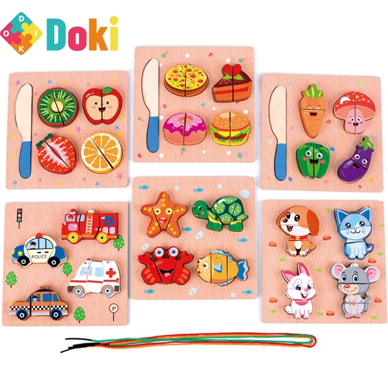 

Wooden Velcro Fruits And Vegetables Earnestly Look Earnestly Kitchen Toys Children Play House Early Childhood Doki Toy 2021 New