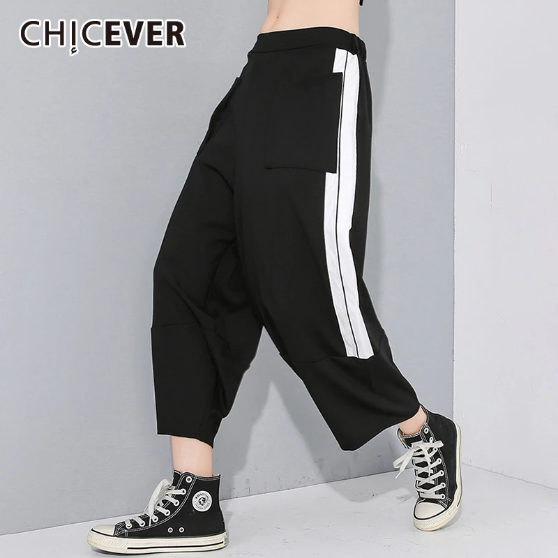 Женская свободная широкая юбка с карманами средней длины|Брюки| |