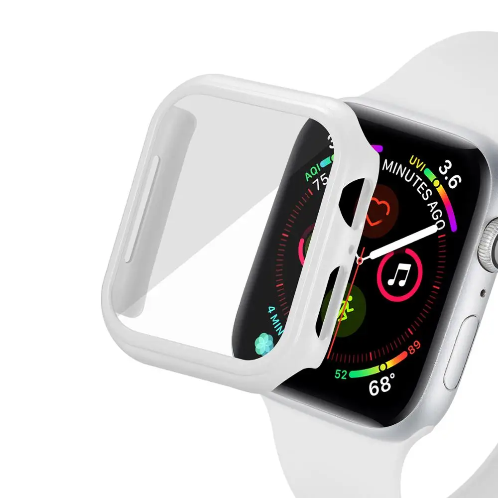 white Защитная пленка для Apple Watch, чехол серии 4/5, 44 мм, 40 мм, защита от царапин, чехол для iWatch 4 - Цвет: white