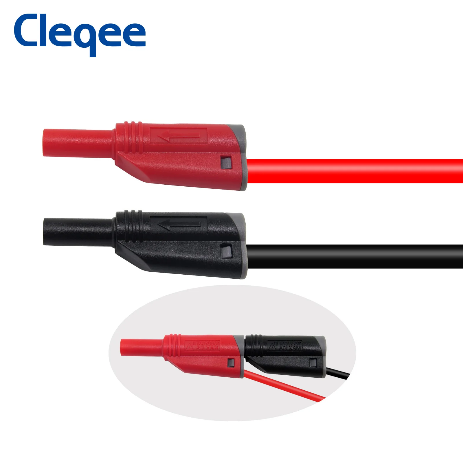 Cleqee P1064 позолоченная Чистая медь BNC штекер до 4 мм безопасные штабелируемые