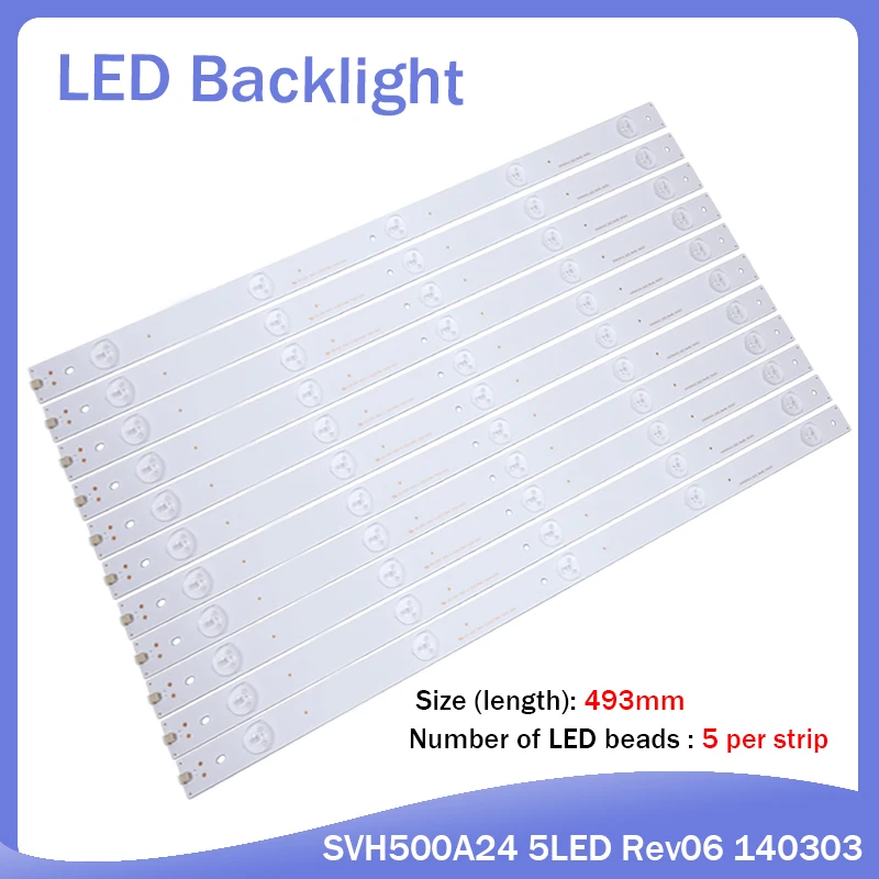 Новый 11 шт./компл. светодиодный полосы для Hi чувство 50 ''ТВ E257384 SVH500A24 5 Rev06 140303