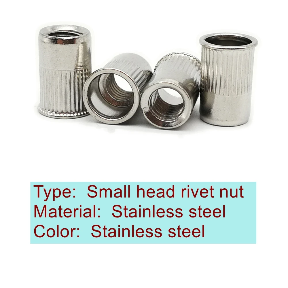 M5* 6-50 mm Solid Rivets Flat Head Flush Mount Stainless Steel Countersunk Nuts 