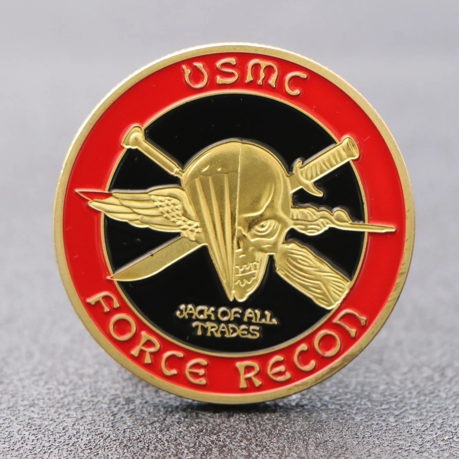 Позолоченная памятная монета США морская пехота разведка USMC для деловых