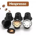 Кофеварка nespresso 3 шт. многоразовые капсулы для капсул с приятным вкусом многоразовые капсулы с ложкой и щеткой