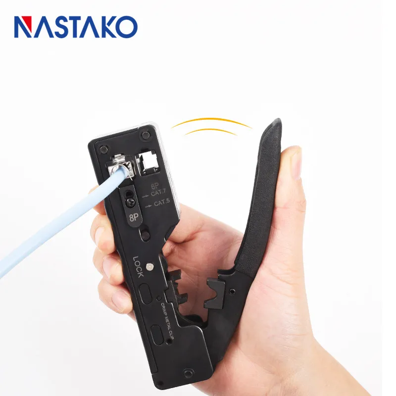RJ45 Crimper RJ45 Crimping tool network Crimper tools For Cat7 Cat6 Cat5e rj45 RJ12 RJ11 Connector Cable Crimp Metal Clip Plugs