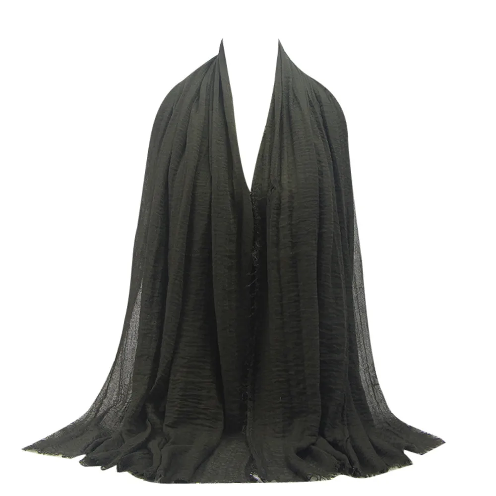 2020 Новый Осень Зима Премиум вискоза Макси морщинка облако хиджаб шарф платок