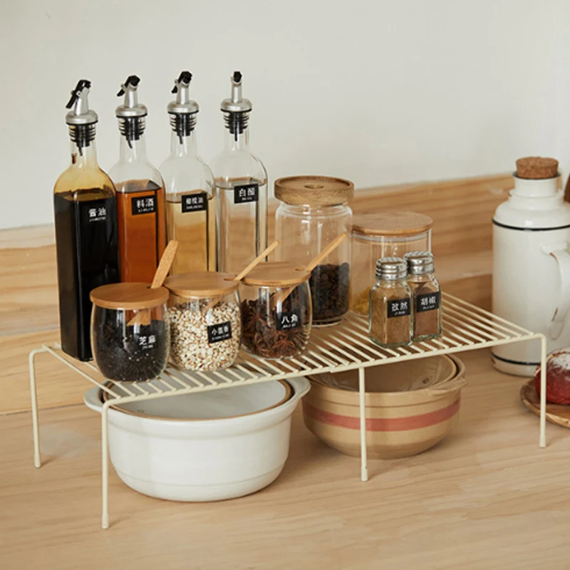 Регулируемый кухонный стеллаж для хранения шкаф полка экономия пространства