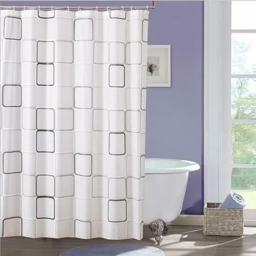 

Modern Shower Curtain Partition Waterproof Mildew PEVA Bathroom Curtain Plastic Hanging Ring Environmental Toilet Door Curtain