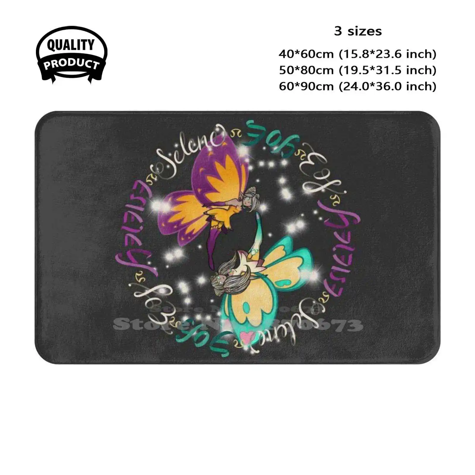 Ученый Любовь - Final Fantasy 14 Eos And Selene Fairies Мягкая подушка Домашний ковер Дверной