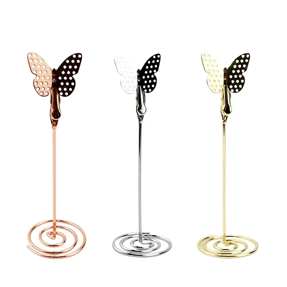 10 шт. держатель для стола с цифрами в виде бабочки из розового золота карточка