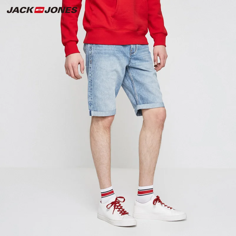 Мужские джинсовые шорты JackJones зауженные из 100% хлопка с эффектом потертости 219243517 |