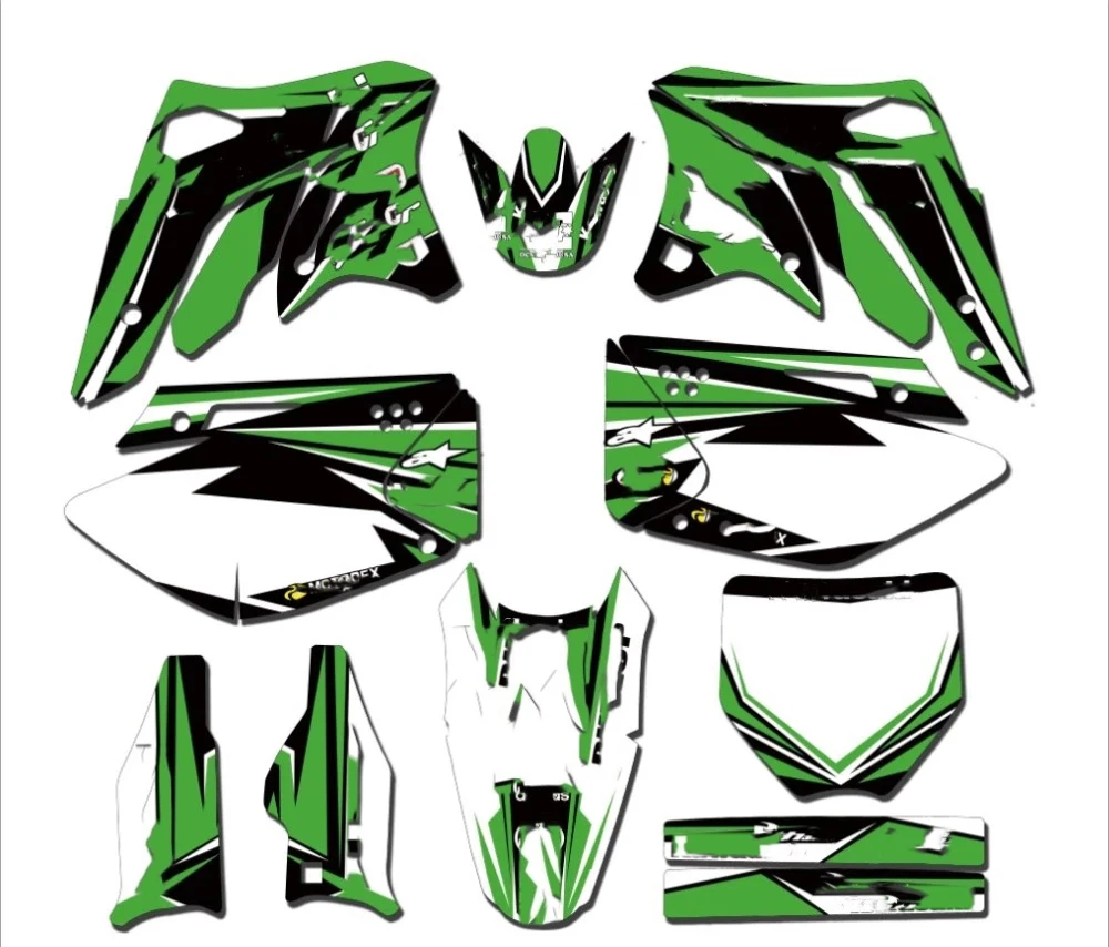 

Motorcycle Background Stickers Team Graphic Star Decal For Kawasaki KX250F KX 250F KXF250 KXF 250 2006 2007 2008