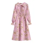 Женское офисное платье с бантом, элегантное платье миди с длинным рукавом, а-силуэт, туники, повседневная одежда, 2021