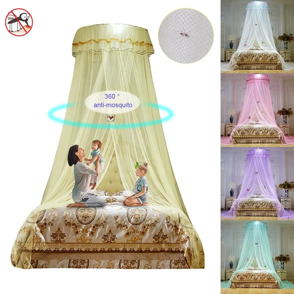 

2020New Summer New Romantic Round Mosquito Lace Net For Baby Hung Dome Bed Dome Tents Baby Adults Ceiling Hanging For Home Decor