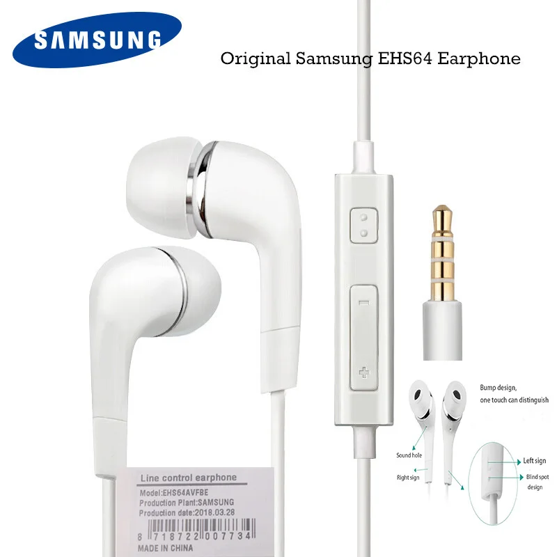 Samsung EHS64 проводные наушники 3 5 мм вкладыши с микрофоном проводной контроллер