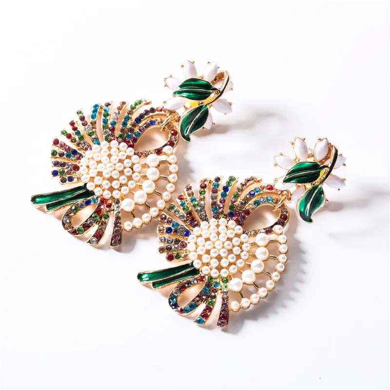 Женские акриловые серьги Za длинные женские из эпоксидного сплава в богемном