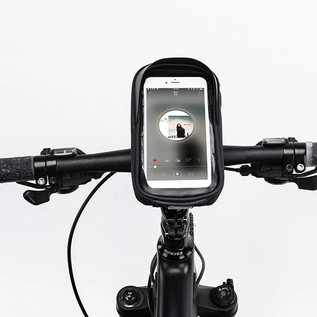 Водонепроницаемый черный чехол для велосипеда подходит 6 дюймовых телефонов с