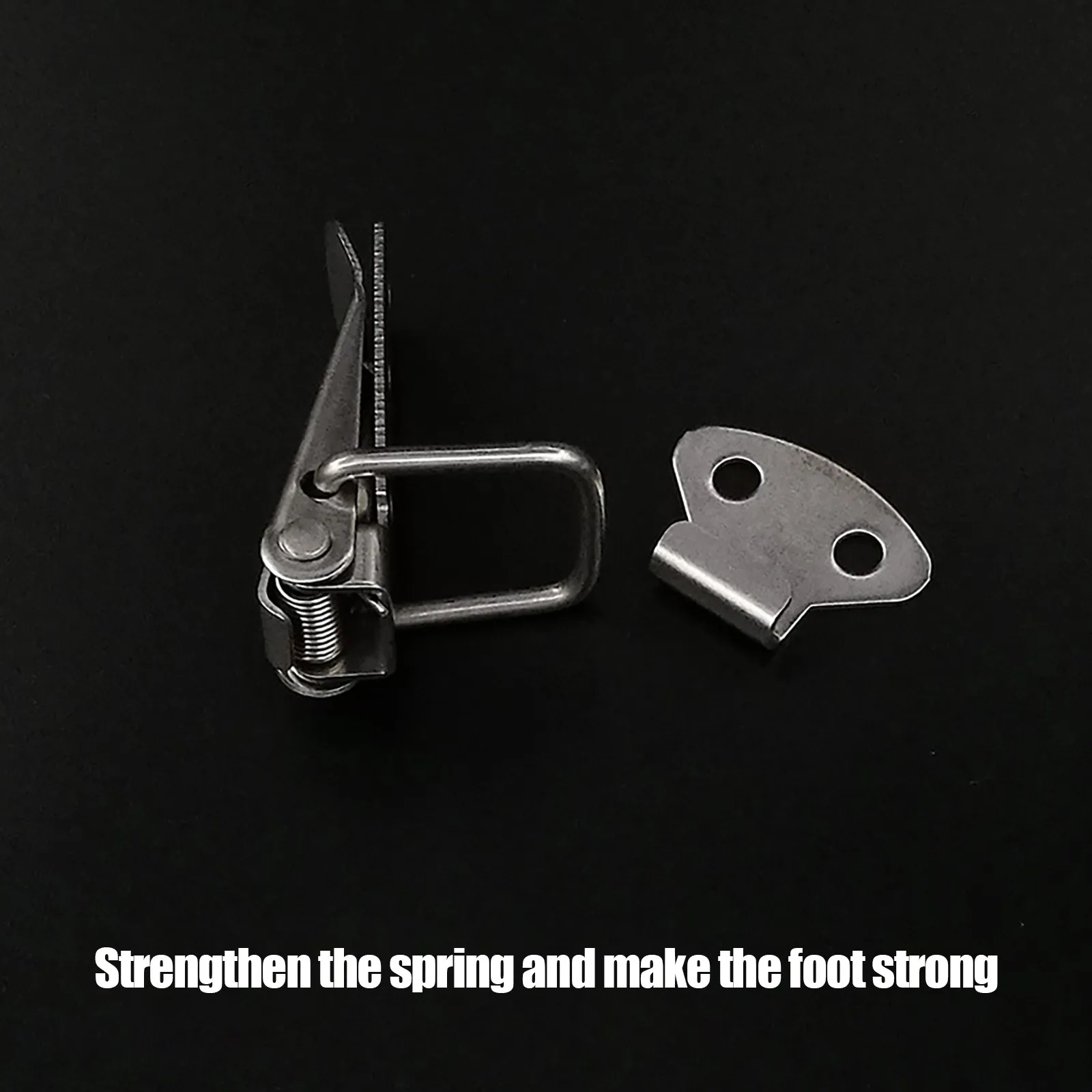 

4X set stainless steel tension lock box lock cap lock 4mm 73mm New Catch Toggle Hasp Sliding Tool Part