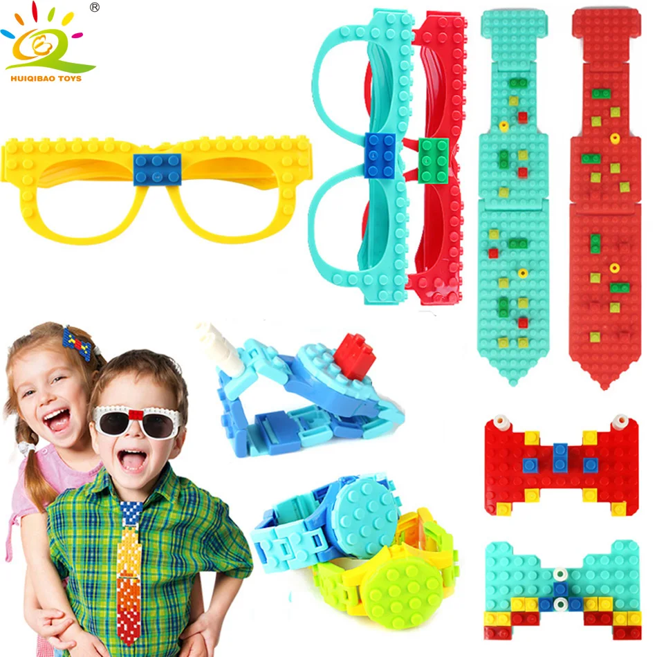 HUIQIBAO игрушки сделай сам очки часы Бабочка строительная пластина для