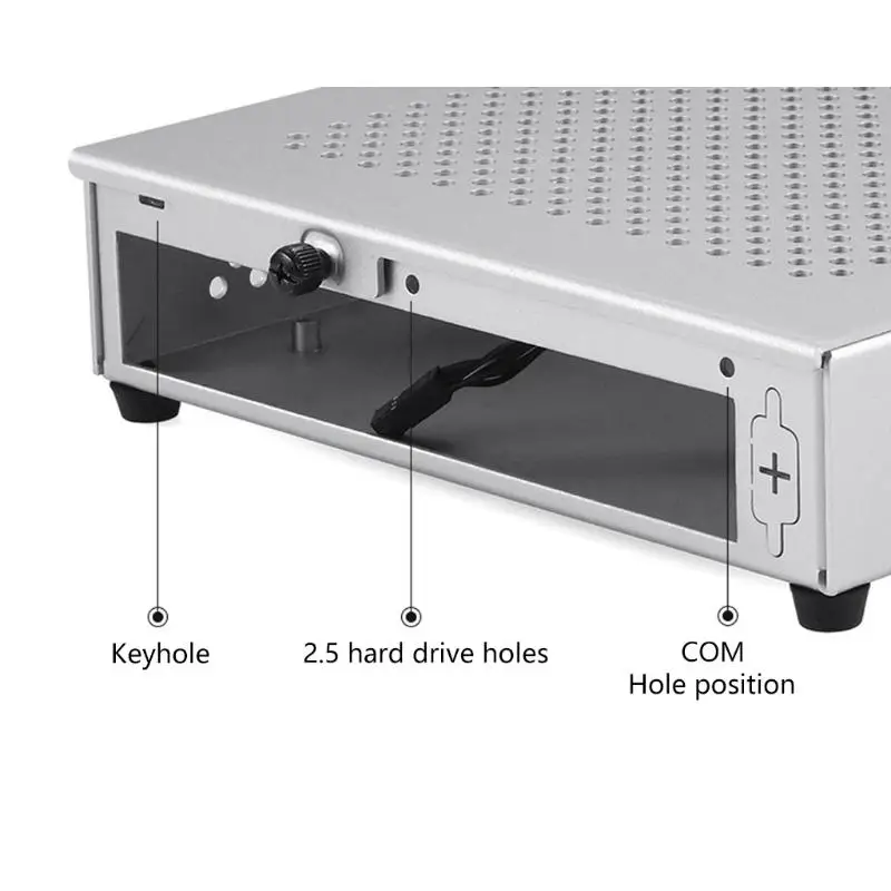 

203A Small Micro QX03HTPC Computer Case with USB 2.0 Front Ports Mini Desktop Chassis