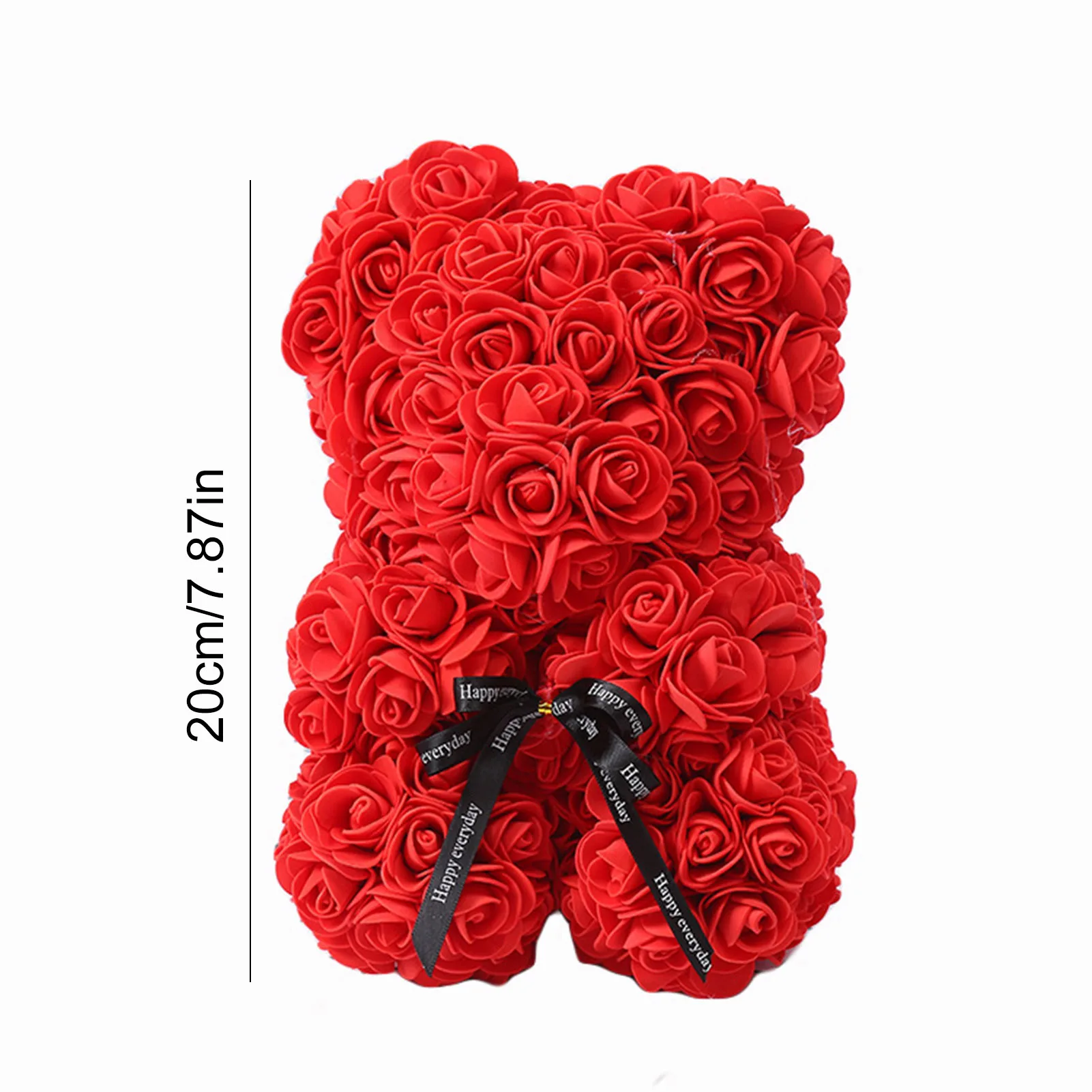 

20cm Small Sitting Bear Embryo Ball Rose Bear Modelling Bear DIY Craft Wedding Birthday Party Valentine's Day Gift Decor