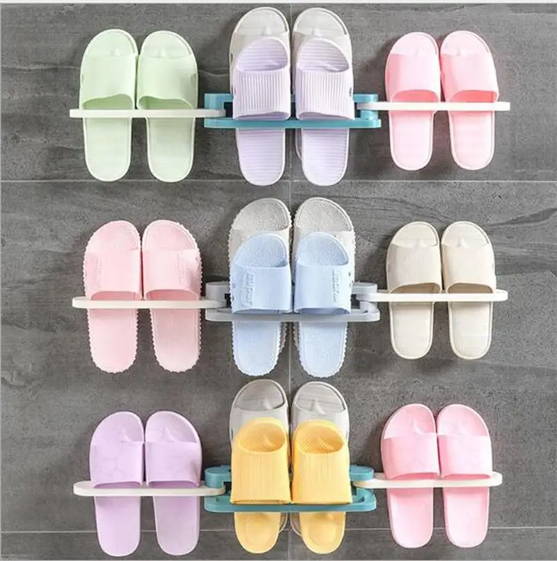 Складная полка для обуви Бесплатная пробивная тапочек туалетное полотенце