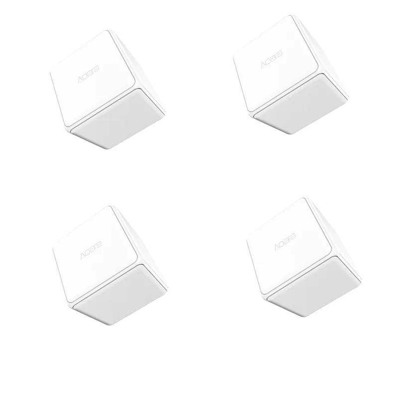 4 PCS Aqara Cub MI Mijia Aqara контроллер Magic Cube версия Zigbee управляется шестью мерами для умного дома устройство работает с приложением Mijia Home - Цвет: 4 PCS Aqara Cub