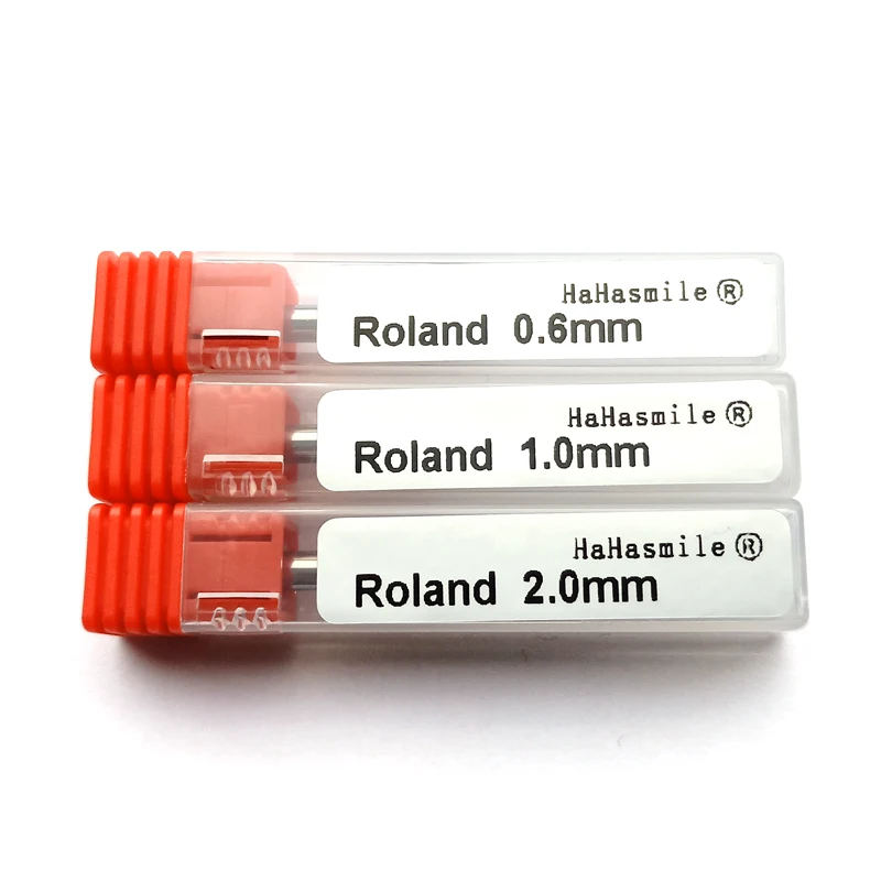 1Pcs/set Cad Cam Dental Burs Roland Milling Cutter DLC Coating For Milling Zirconia Block Available 0.6mm/1.0mm/2.0mm