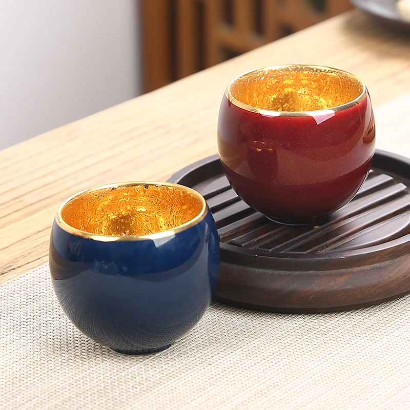 Керамическая чайная чашка 130 мл чашки с золотом 24k Master чаша семейный чайный набор