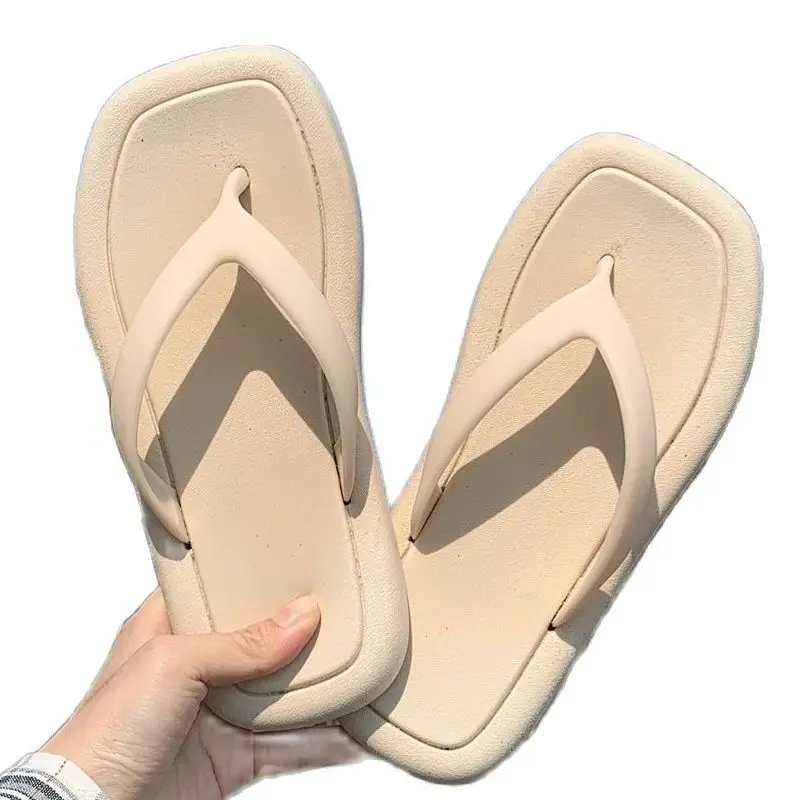 

779ft Female Summer Slides Ins Tide Sandals and Slippers Seaside Vacation Students Wear Beach Flip Flops