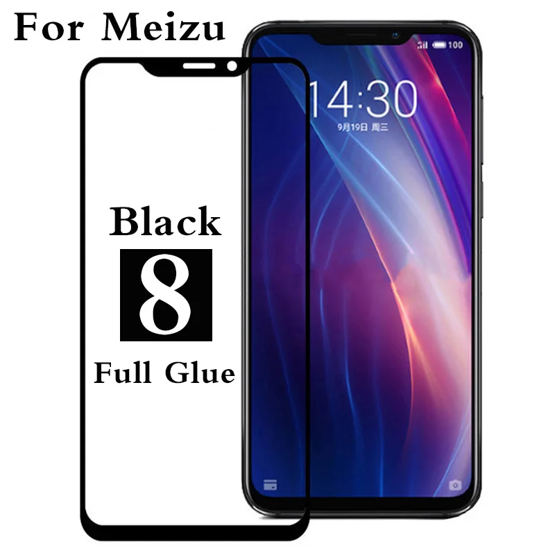 9h полное покрытие из закаленного стекла для Meizu M8 Note 8X8 V8 Pro Защитная пленка экрана