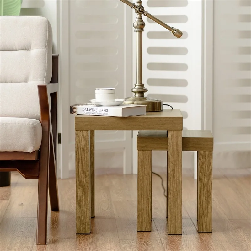 Высокое качество набор 2 вложения гостиной Декор деревянный журнальный столик