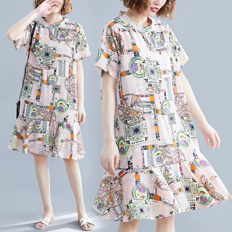 Новинка 2019 года Брендовое летнее платье для беременных с принтом из мультфильма