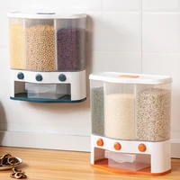 wall mounted cereal dispenser rice dispenser rice storage %e2%80%8bbucket grain storage tank home dry food ducket container kitchen tool