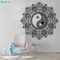 mandala circle floral ornament wall stickers yin yang zen meditation home decor living room studio vinyl art decals yt4192